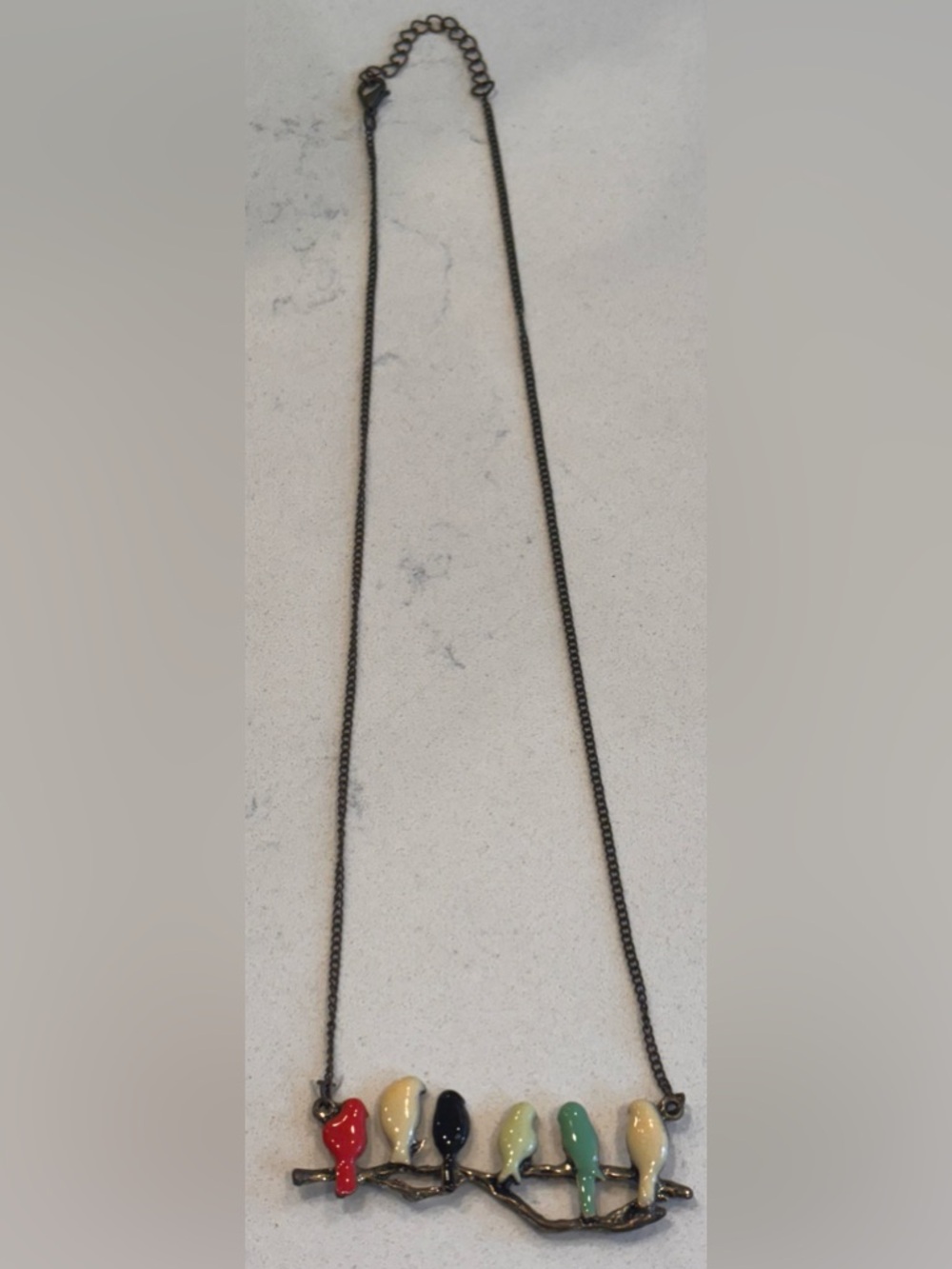 🌸 Handcrafted Multicolor Bird Pendant Necklace - Women Jewelry